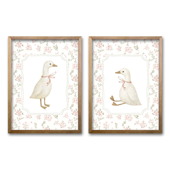 Cuadro Duo Ganso Floral