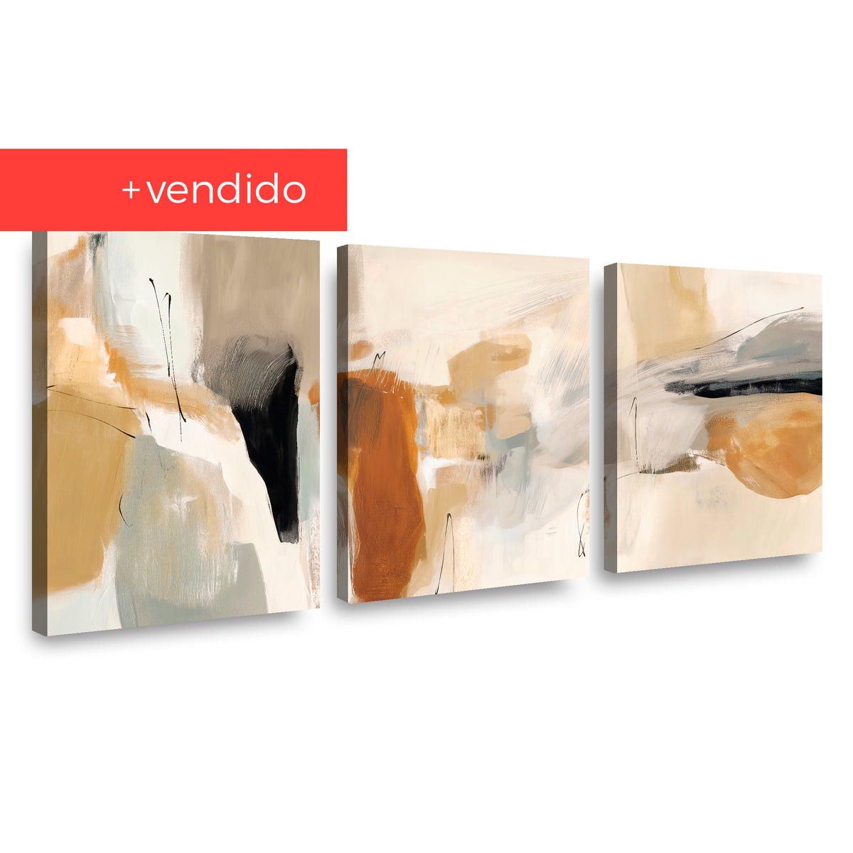 Canvas Trio Brush Strokes