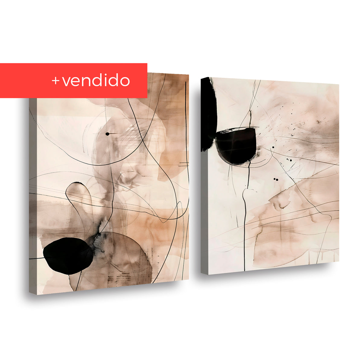 Canvas duo Entre Líneas y Formas