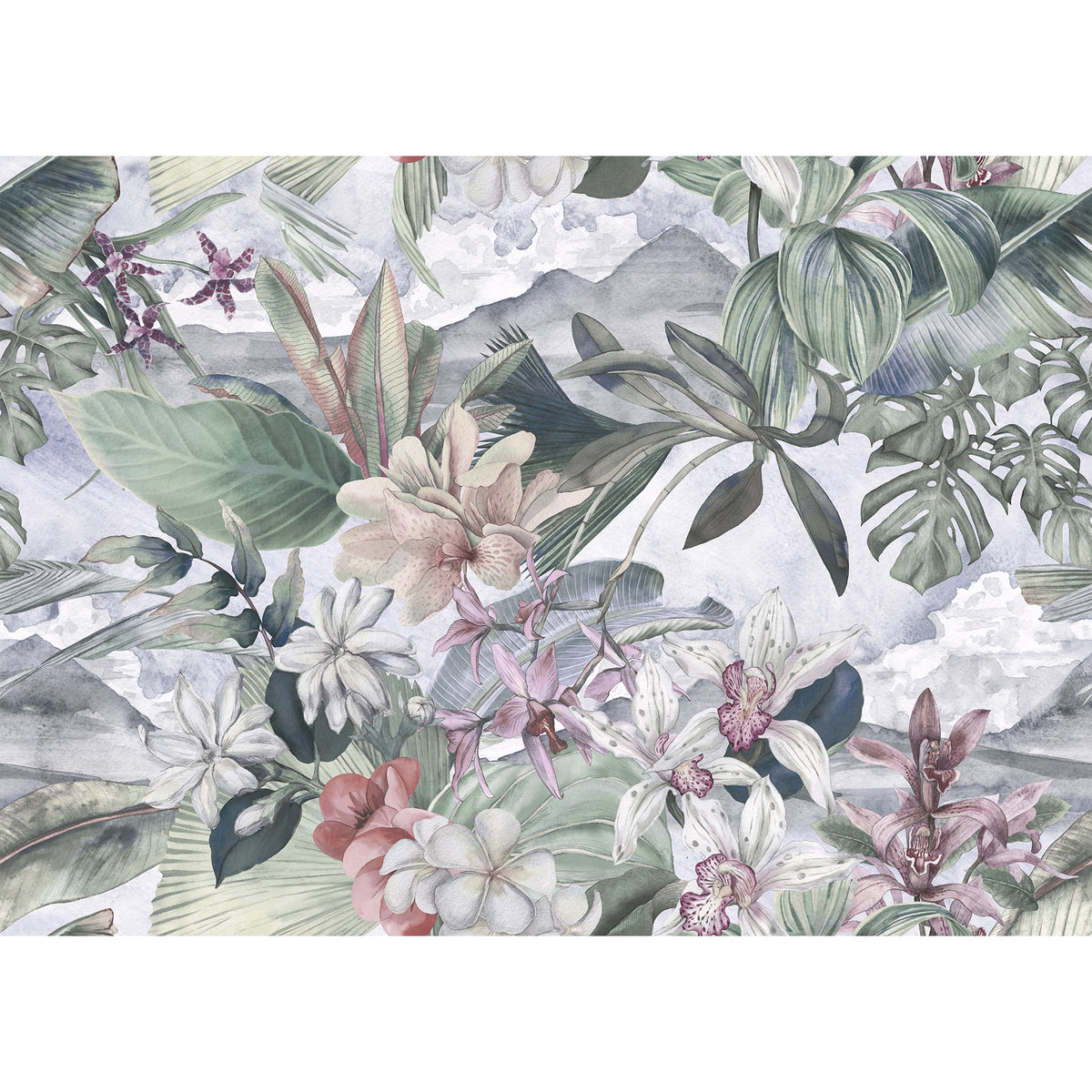 Papel Mural Flores Análogas