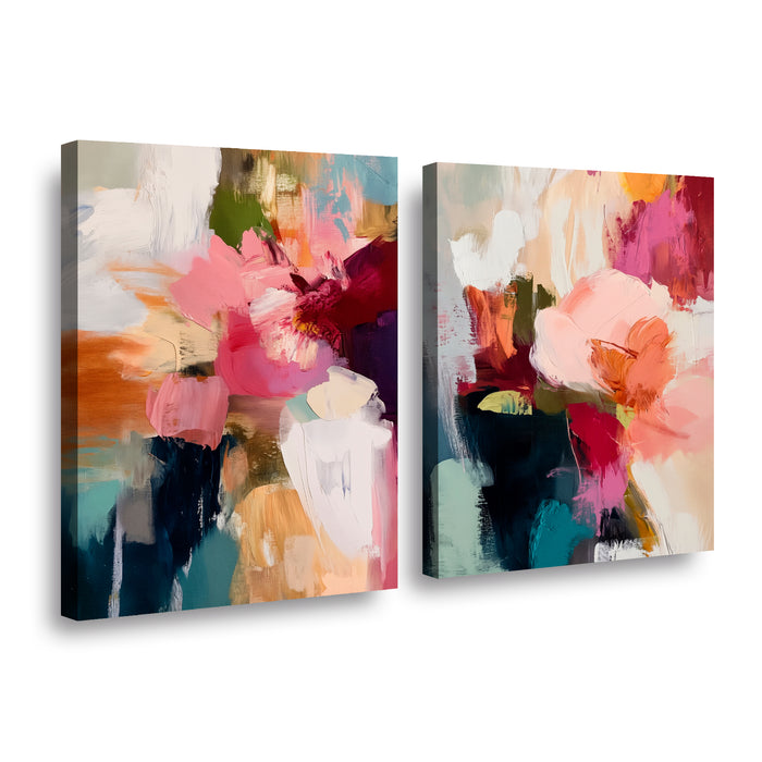 Canvas duo Flores a pinceladas