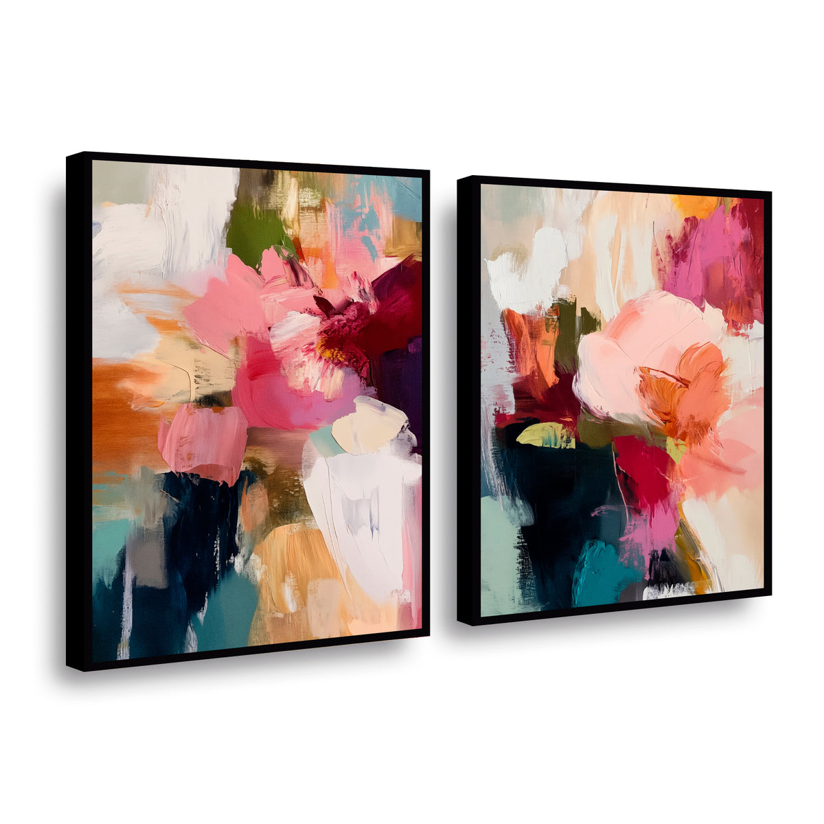 Canvas duo Flores a pinceladas