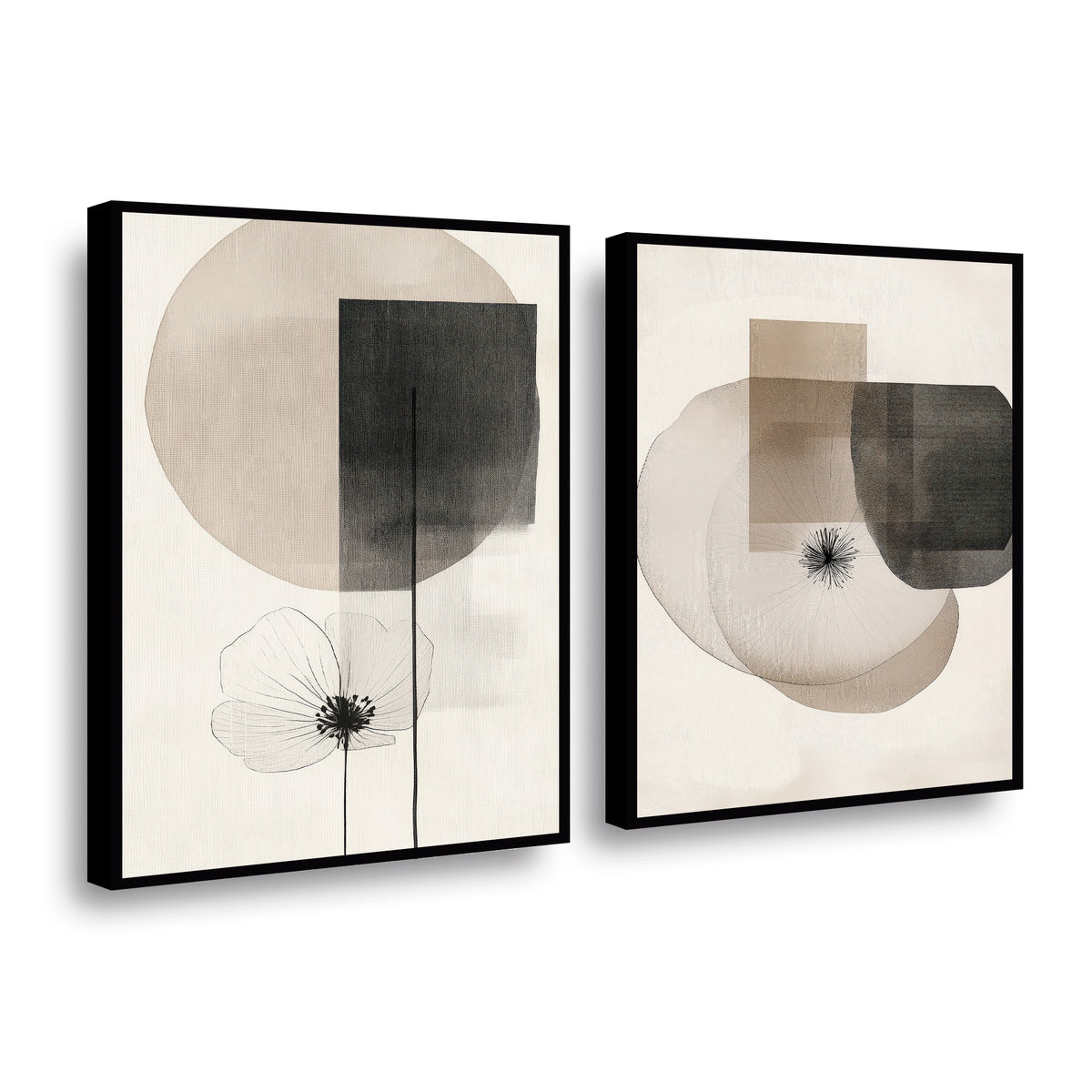 Canvas duo Flor Geométrica
