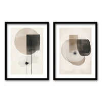 Cuadro Duo Flor Geométrica