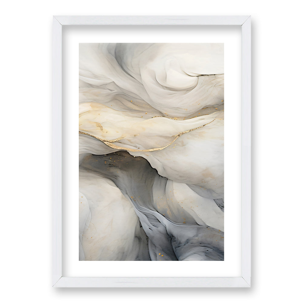 Cuadro Marmol Gris y Dorado II