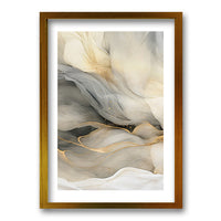Cuadro Marmol Gris y Dorado