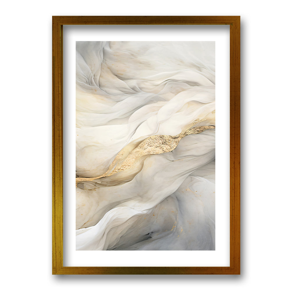 Cuadro Marmol Gris y Dorado III
