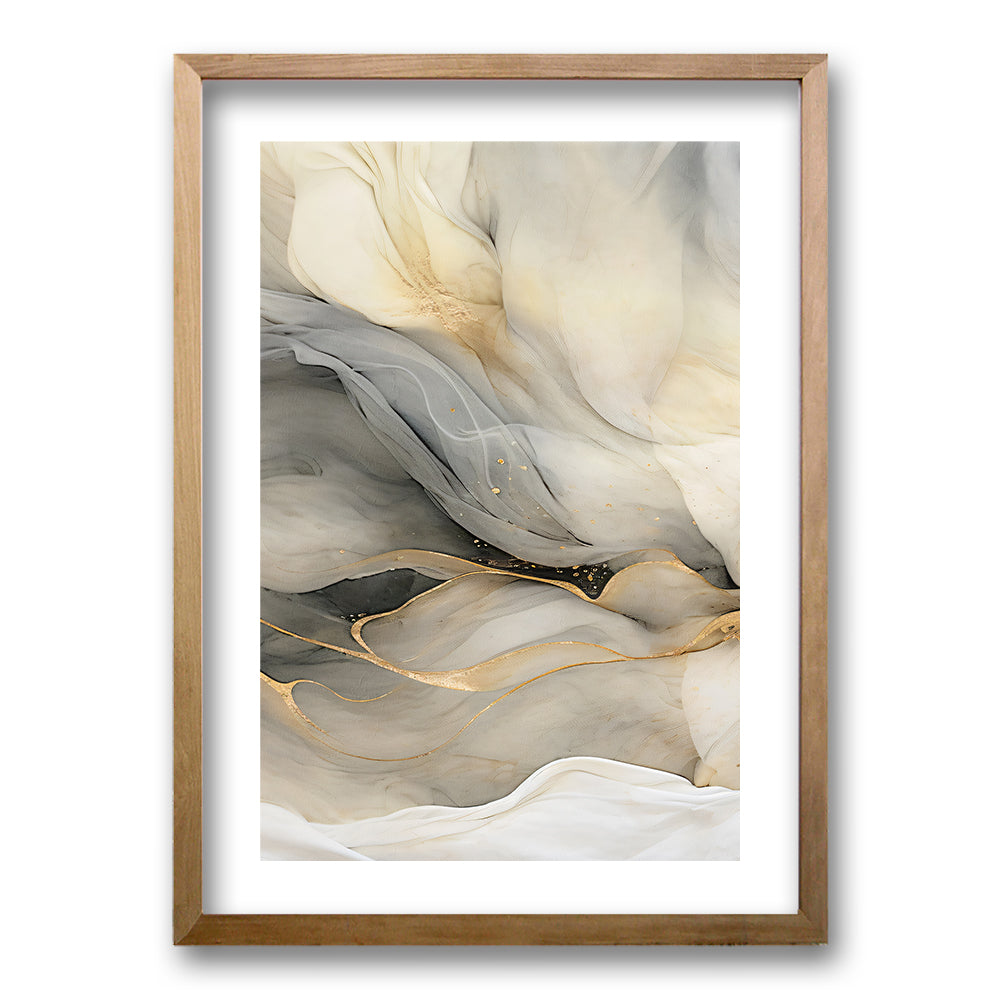 Cuadro Marmol Gris y Dorado