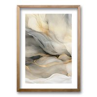 Cuadro Marmol Gris y Dorado