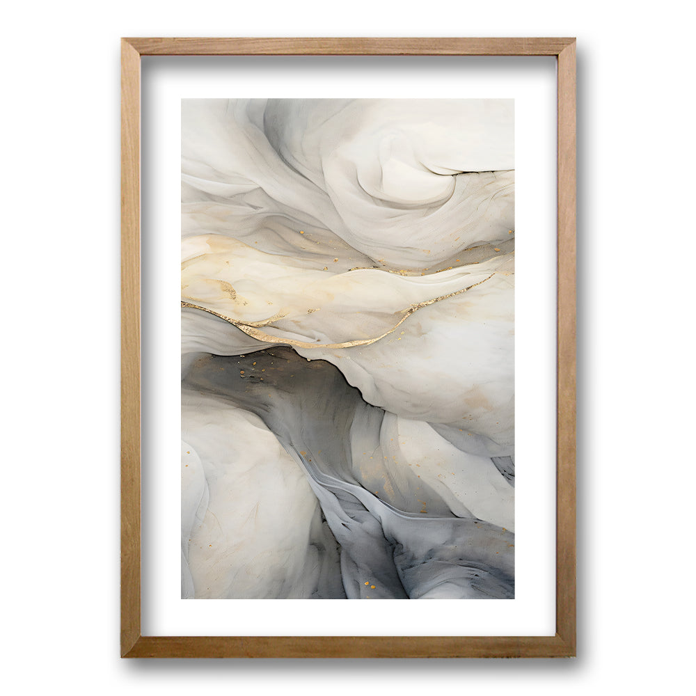 Cuadro Marmol Gris y Dorado II