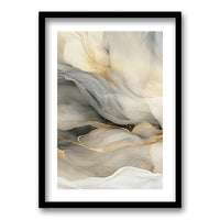 Cuadro Marmol Gris y Dorado