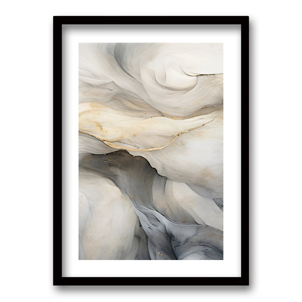 Cuadro Marmol Gris y Dorado II