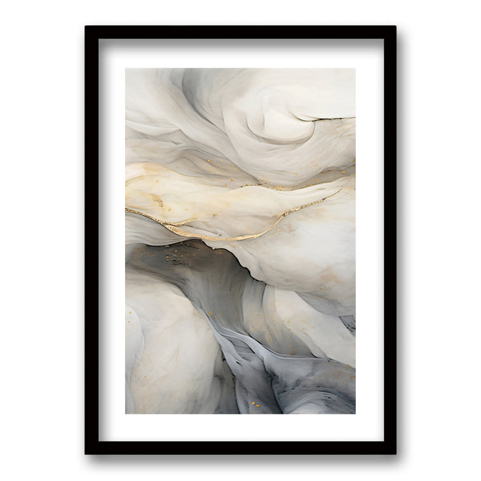 Cuadro Marmol Gris y Dorado II