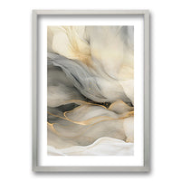 Cuadro Marmol Gris y Dorado