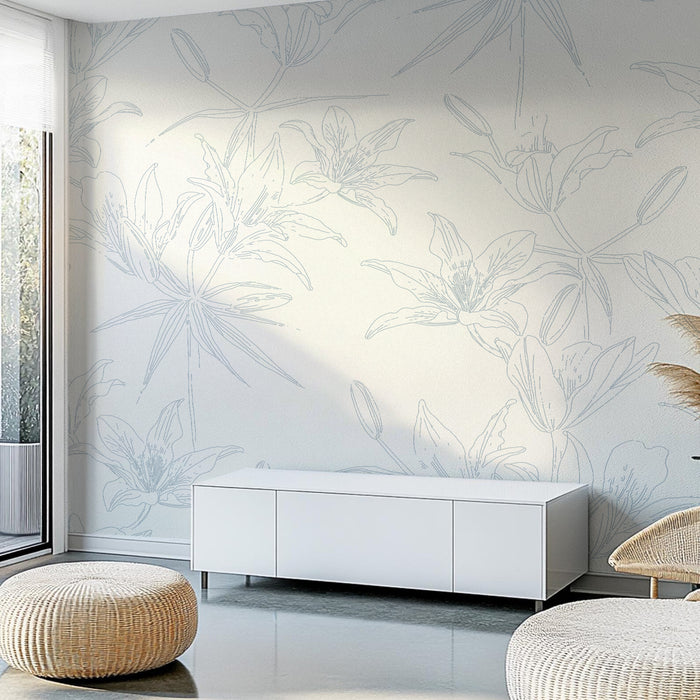 Papel Mural Blue Line