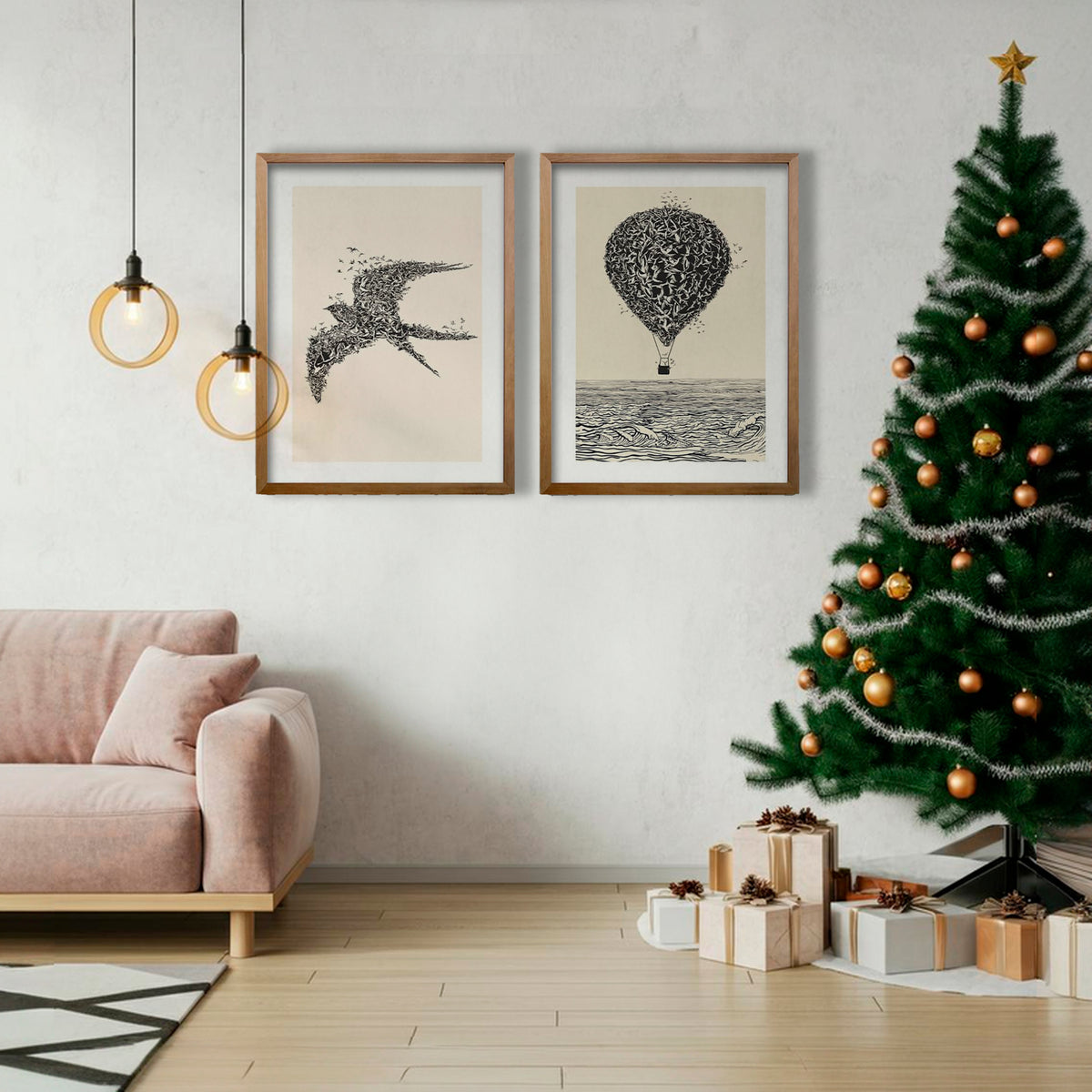 Cuadro Duo Madera Libertad