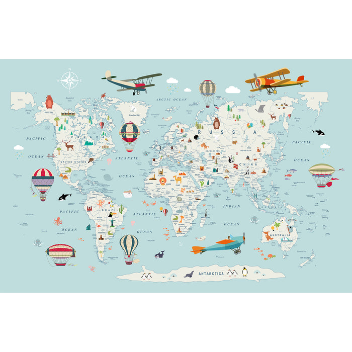 Papel Mural Mapa Kid