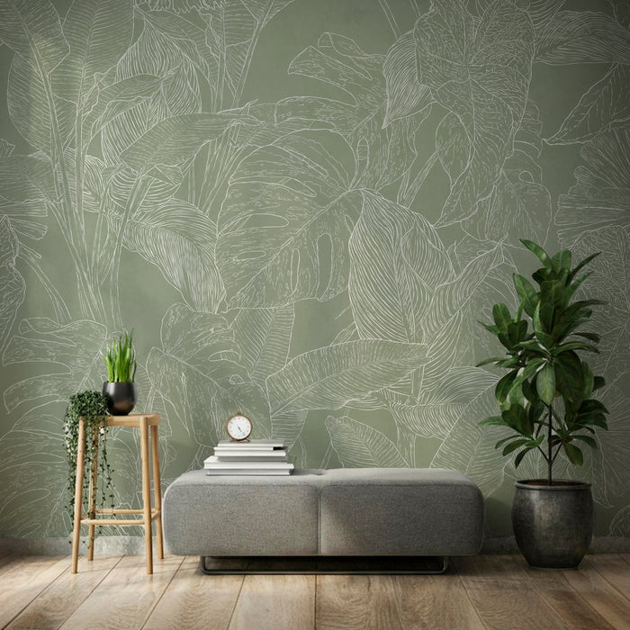 Papel Mural Plants Line