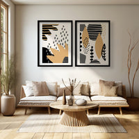 Cuadro Duo Negro Flor NC