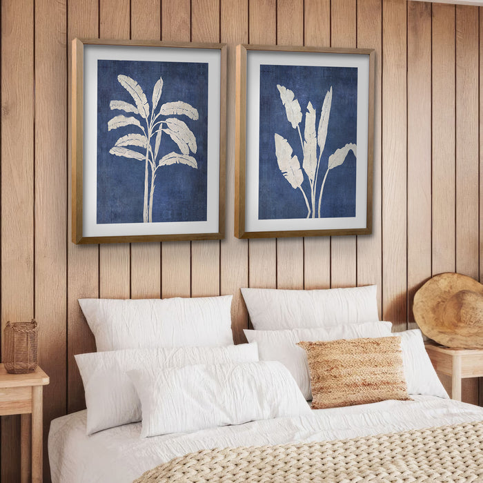 Cuadro Duo Blue Palm Trees