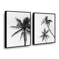Canvas duo Palmeras Blanco y Negro