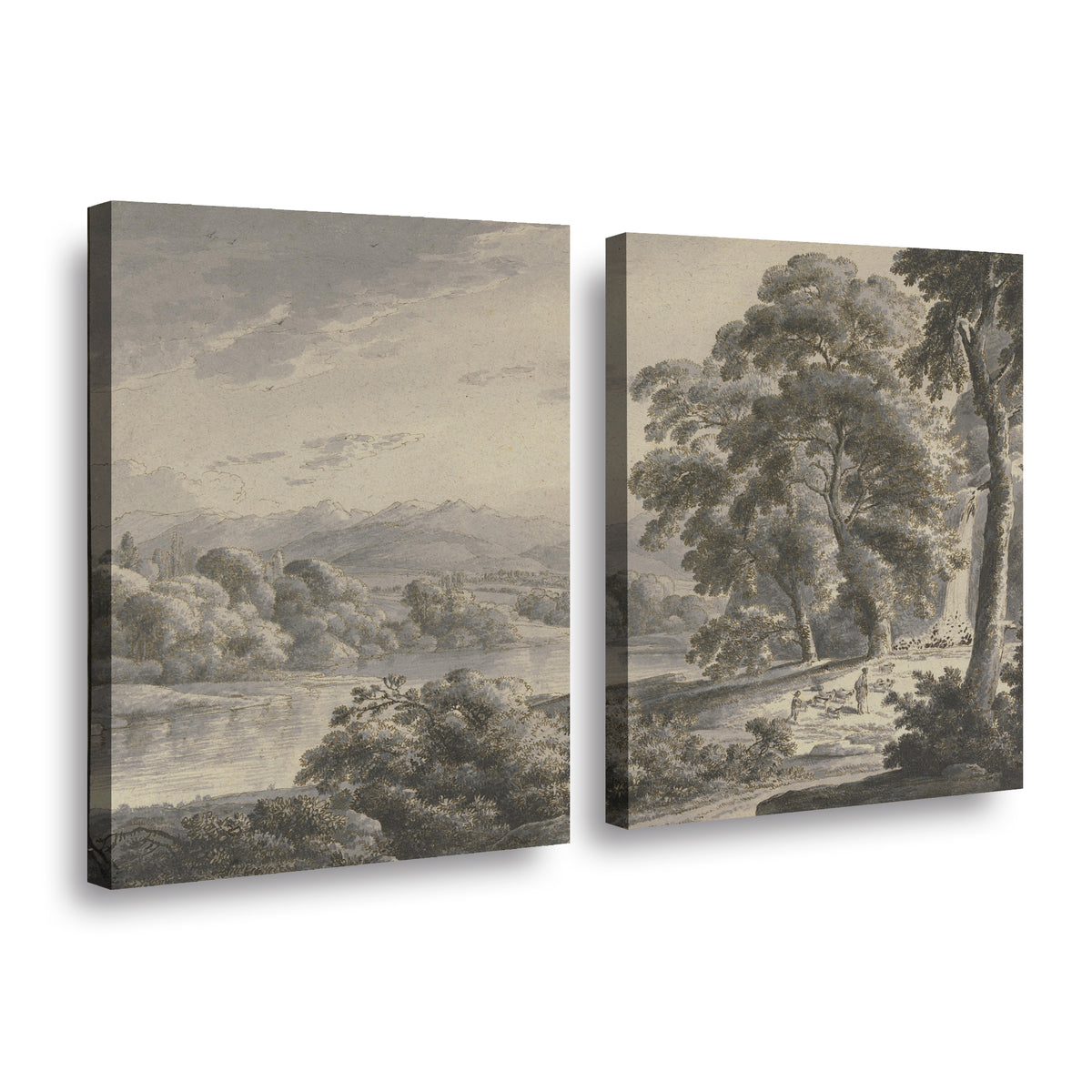 Canvas duo Paisaje Gris