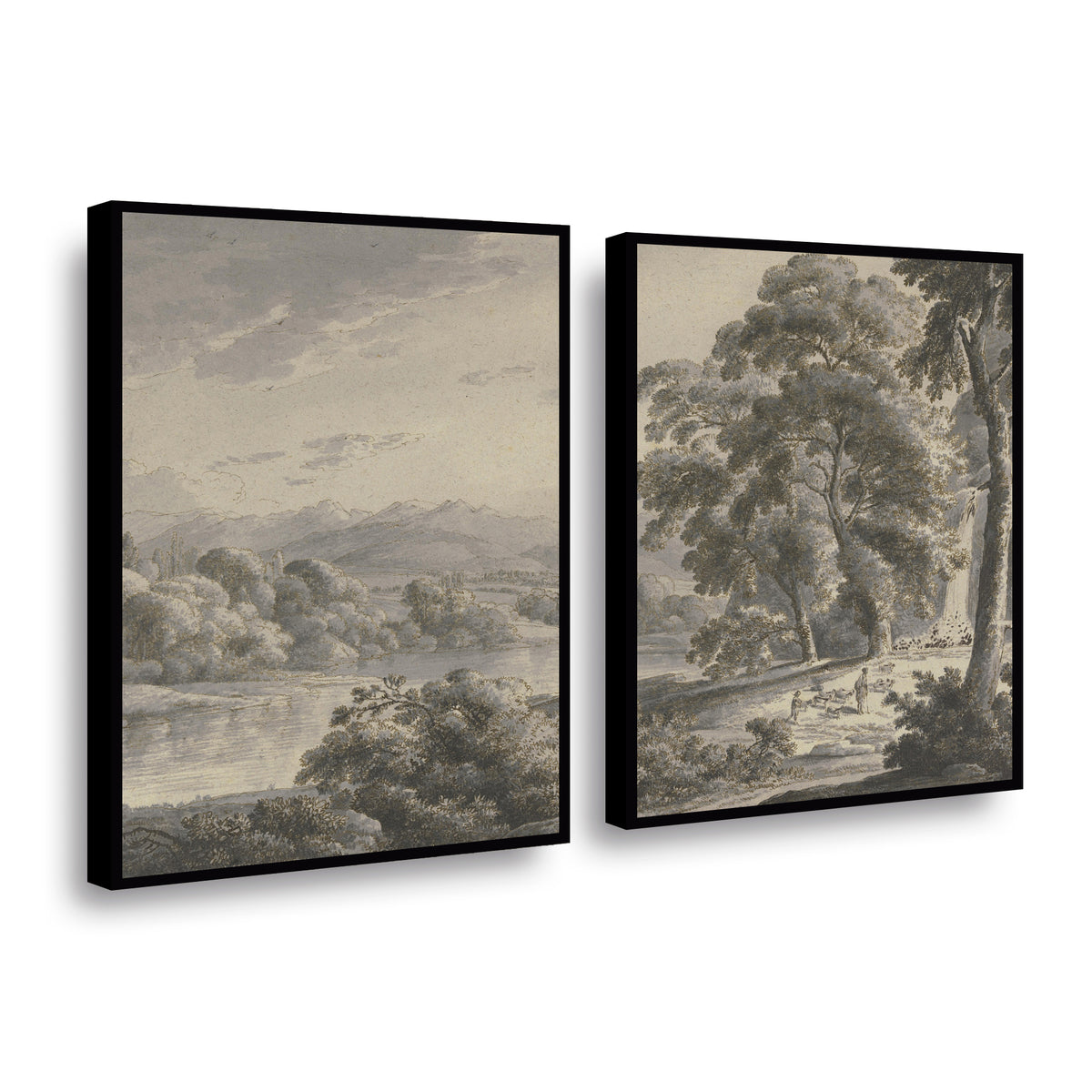 Canvas duo Paisaje Gris