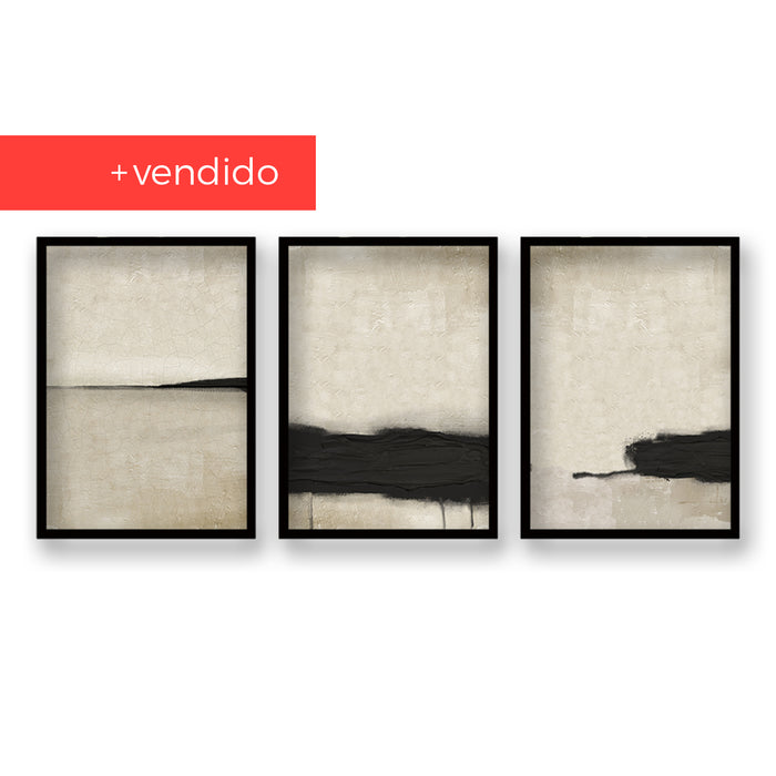 Cuadro Trio Soledad Beige