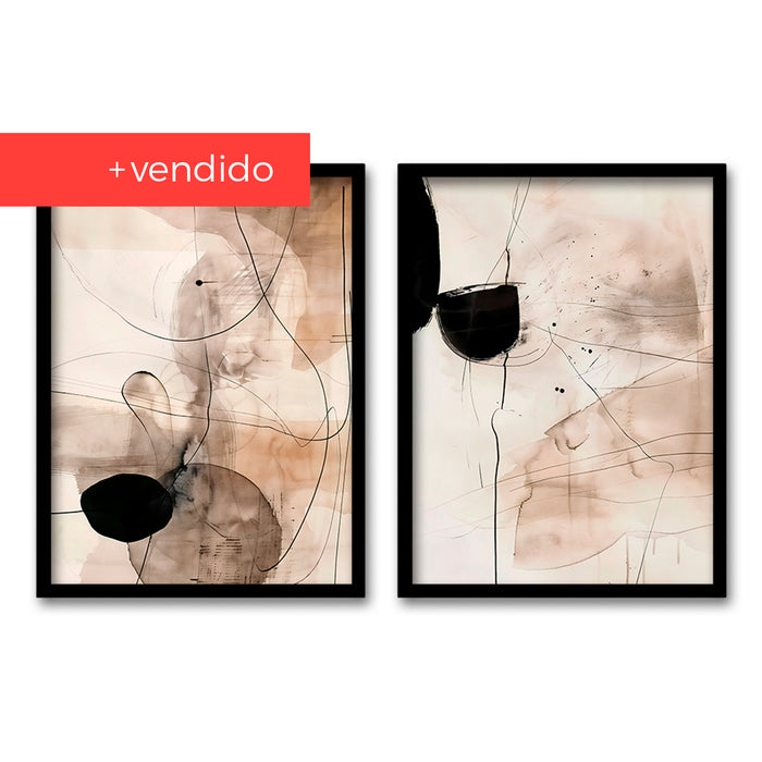 Cuadro Duo Entre Líneas y Formas