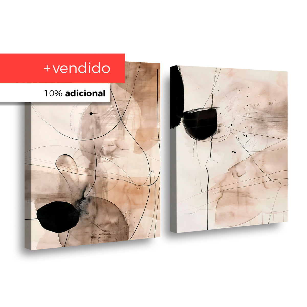 Canvas duo Entre Líneas y Formas