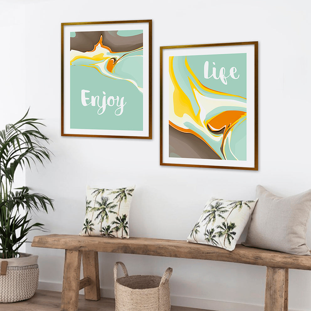 Cuadro Duo Madera Enjoy Life