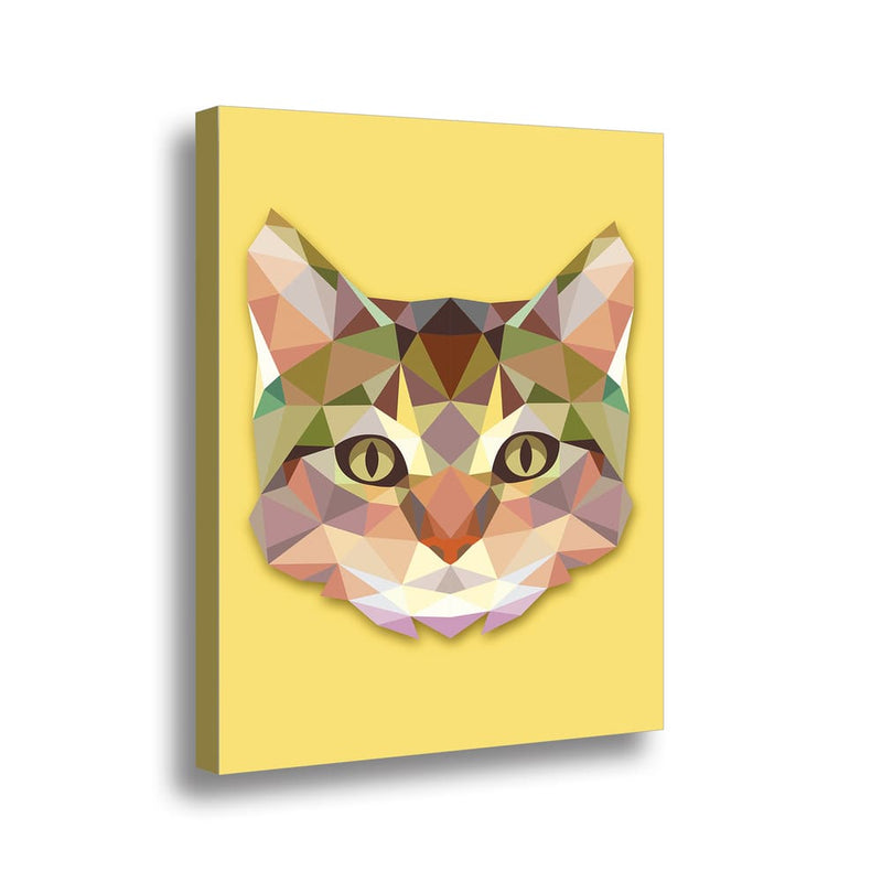 Canvas Cat Triangle 70X50cms.