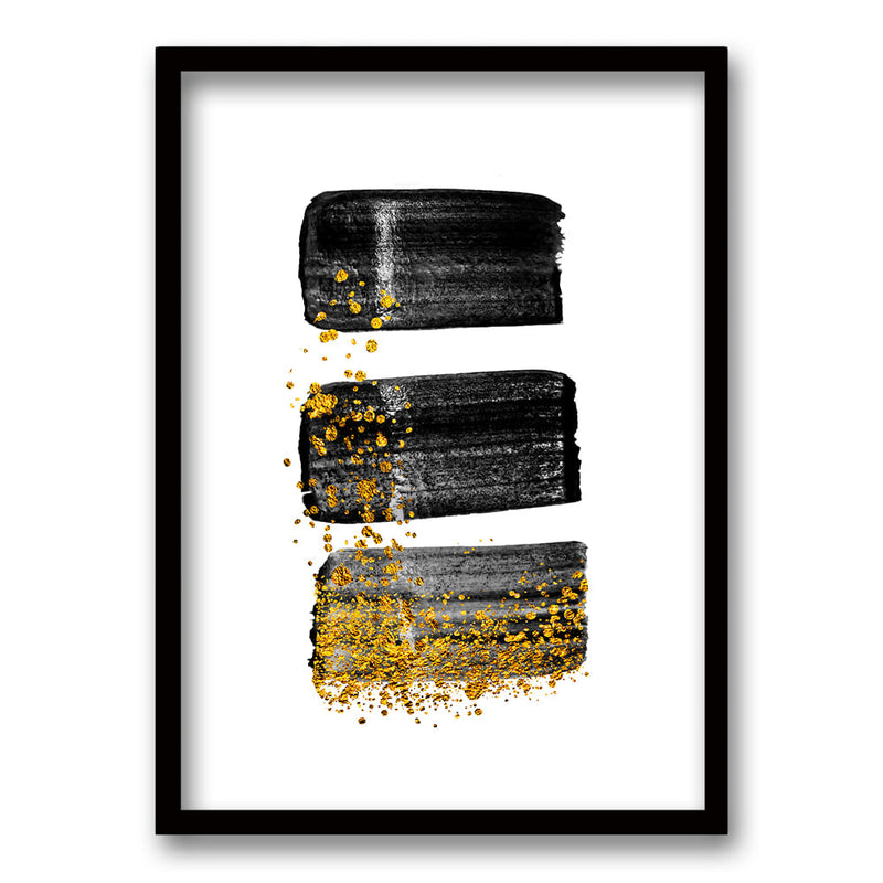 Cuadro Brush Gold Gray