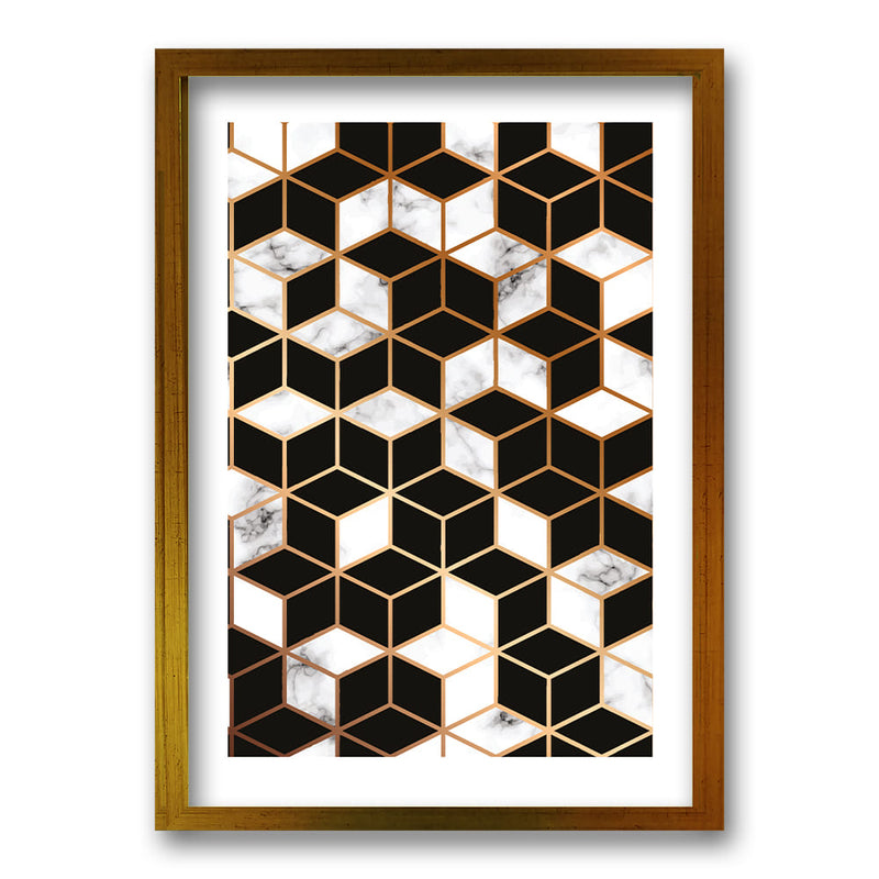 Cuadro Polygonal Gold