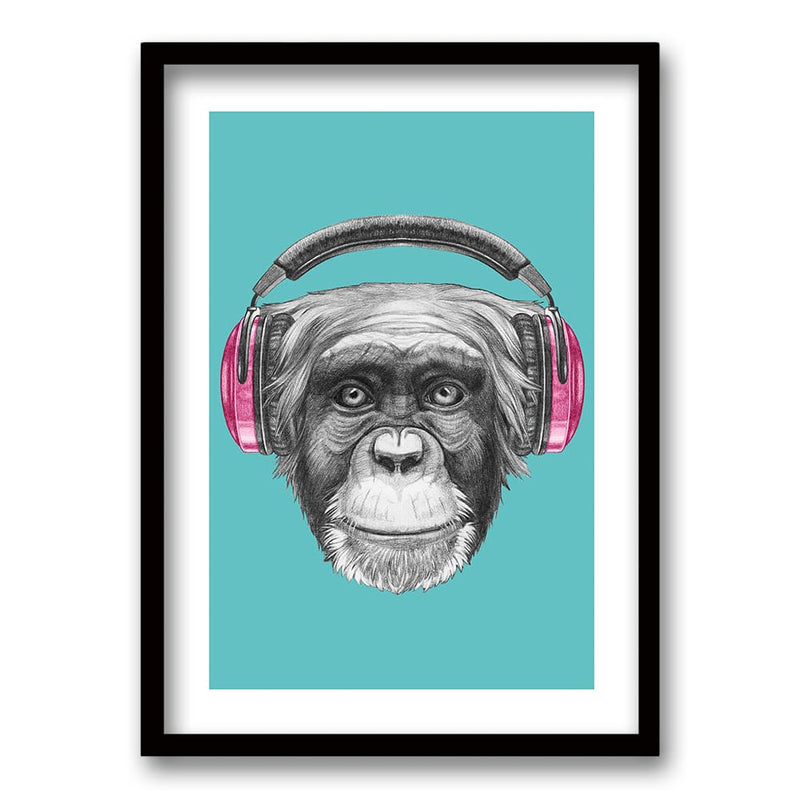 Cuadro Monkey Headphones