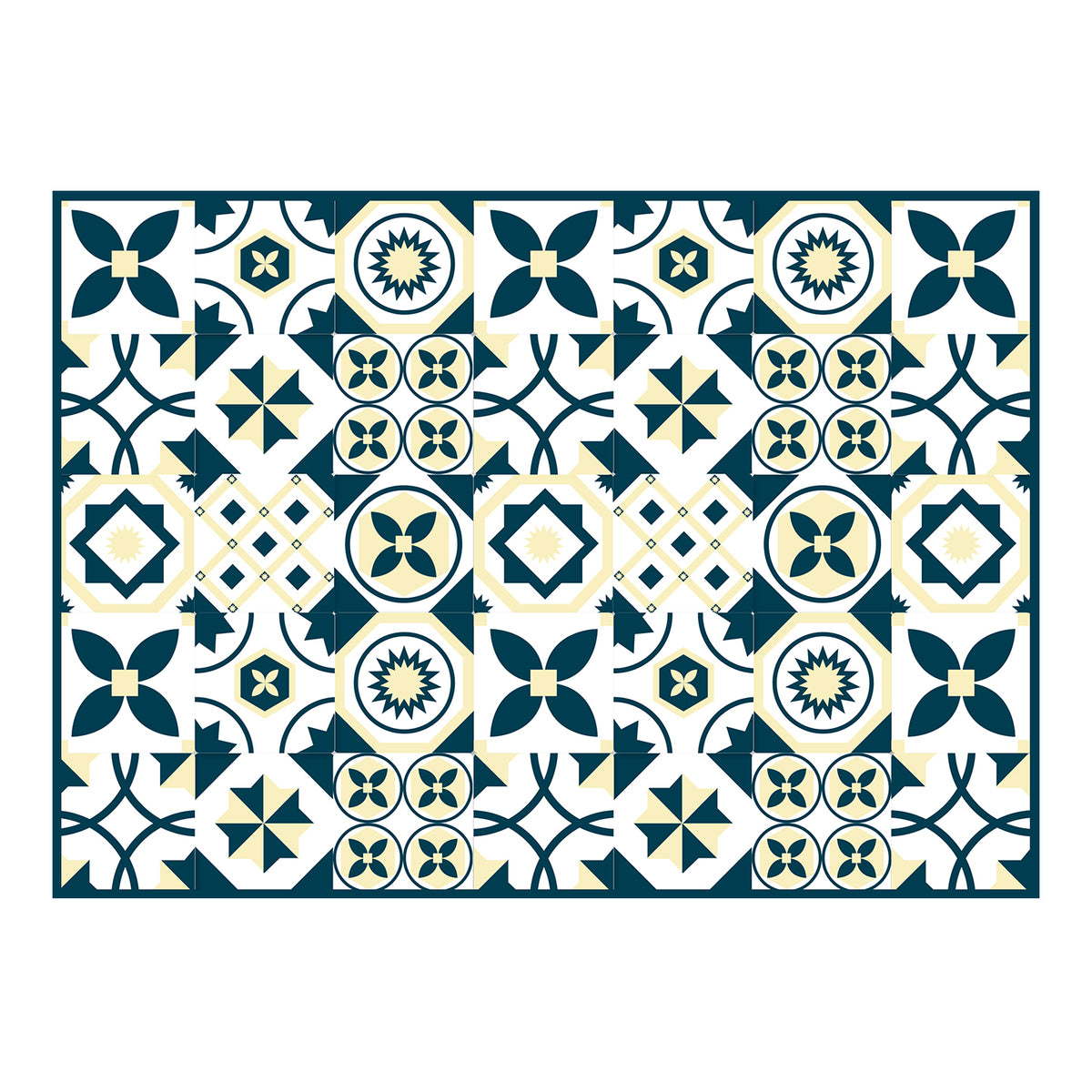 Alfombra vinílica Blueyellowtile